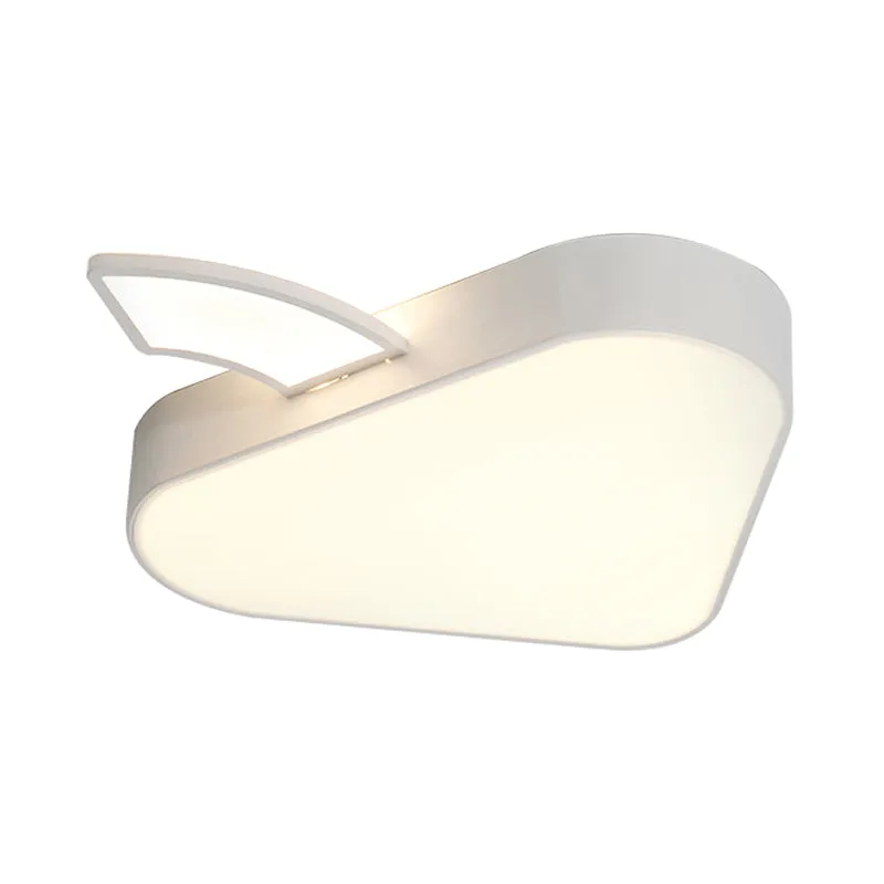 Lampe LED moderne à encastrer en forme de champignon blanc, luminaire de plafond avec abat-jour en acrylique, pour chambre...