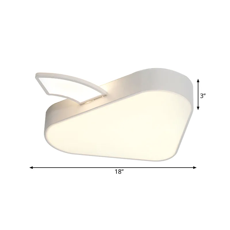 Lampe LED moderne à encastrer en forme de champignon blanc, luminaire de plafond avec abat-jour en acrylique, pour chambre...