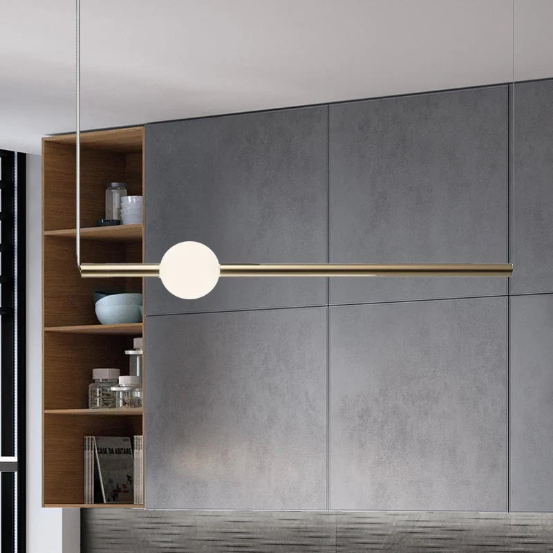 Lampe de lustre en verre blanc/or tube moderniste 1 lumières or/blanc Led plafonnier avec Design horizontal/vertical Clear...