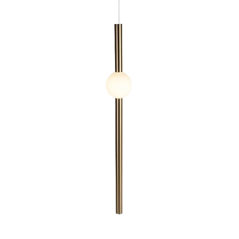 Lampe de lustre en verre blanc/or tube moderniste 1 lumières or/blanc Led plafonnier avec Design horizontal/vertical Clear...
