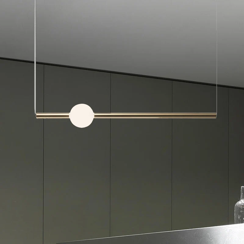 Lampe de lustre en verre blanc/or tube moderniste 1 lumières or/blanc Led plafonnier avec Design horizontal/vertical Clear...