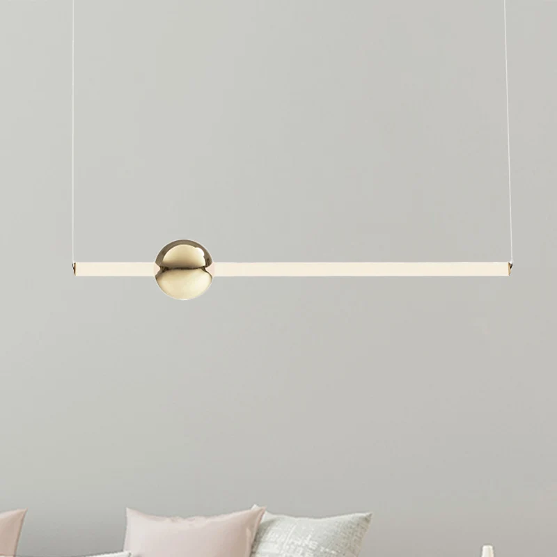 Lampe de lustre en verre blanc/or tube moderniste 1 lumières or/blanc Led plafonnier avec Design horizontal/vertical Clear...