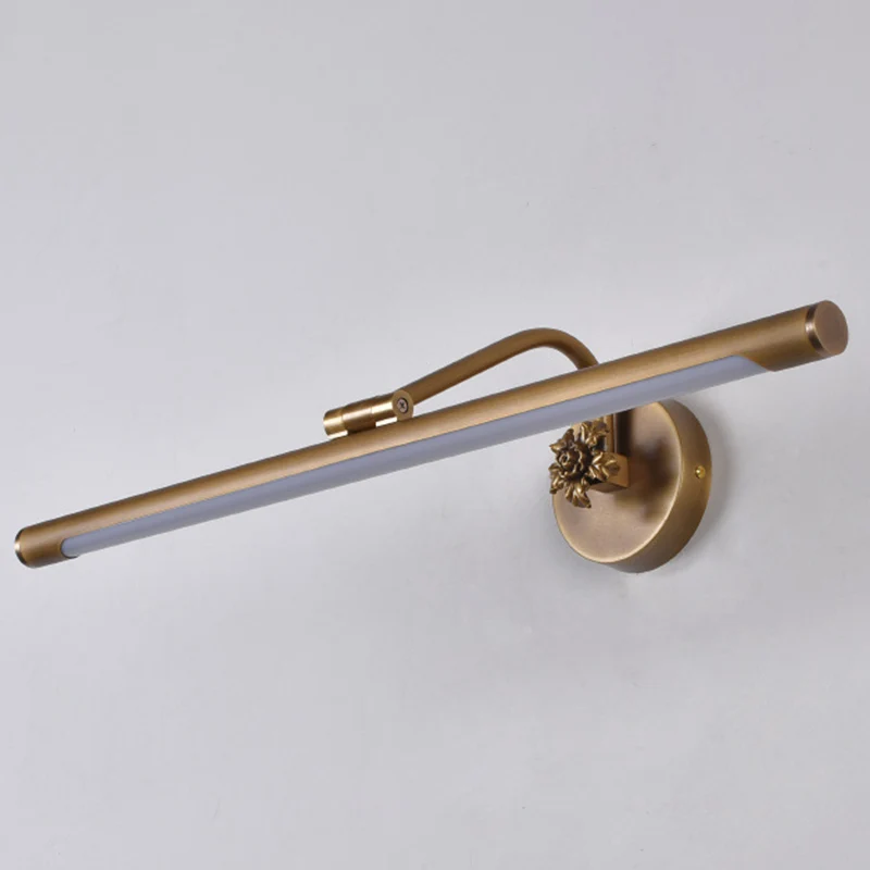 Lampe de miroir de vanité de bain à Tube réglable, luminaire mural LED Vintage en métal Clearhalo