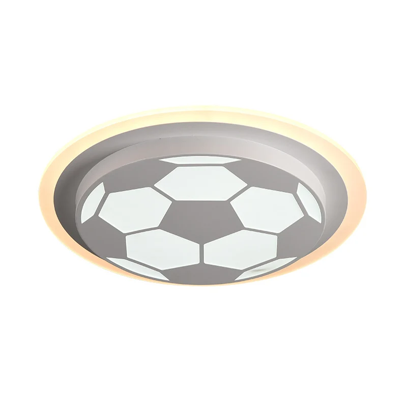 Lampe de montage encastré de football en acrylique, plafonnier LED blanc de dessin animé pour chambre à coucher Clearhalo