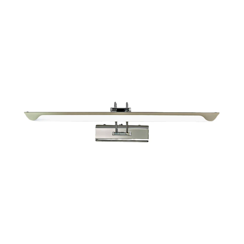 Lampe murale linéaire finition argent, Style moderne, largeur 16/23.5 pouces, lampe LED en acier inoxydable, lampe de vani...