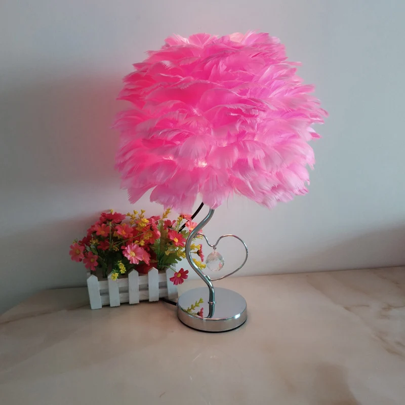 Lampe de nuit à 1 lumière pour chambre à coucher, lampe de table nordique gris/orange/rose avec abat-jour en forme de dôme...