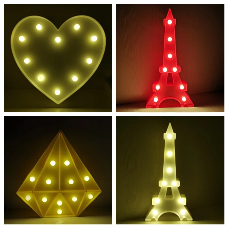 Lampe de nuit minimaliste à LED pour chambre à coucher, avec abat-jour en plastique de construction Clearhalo