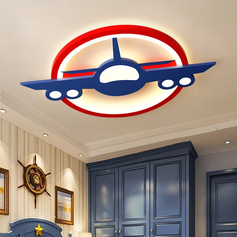 Lampe de plafond moderne acrylique de lumière affleurante de LED de jardin d'enfants d'avion Clearhalo