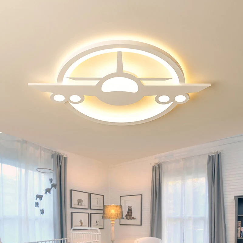 Lampe de plafond moderne acrylique de lumière affleurante de LED de jardin d'enfants d'avion Clearhalo