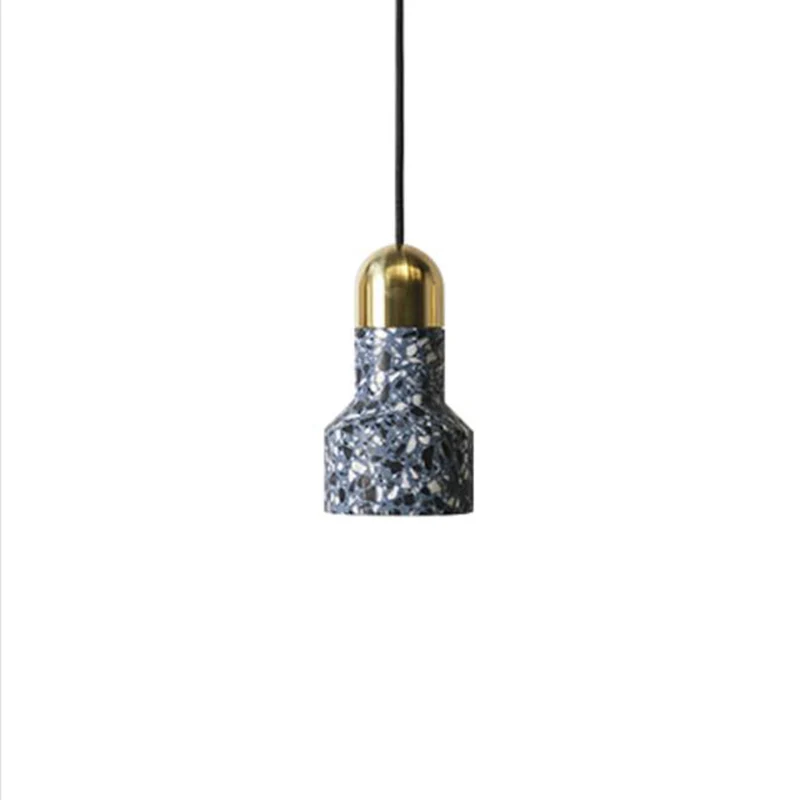 Lampe de poche en forme de salon Suspension éclairage Terrazzo 1 lumière Style nordique pendentif plafonnier Clearhalo