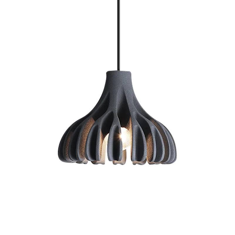 Lampe suspendue en forme de corail Macaron en résine, 1 lumière, pour salle à manger, blanc/noir/jaune Clearhalo