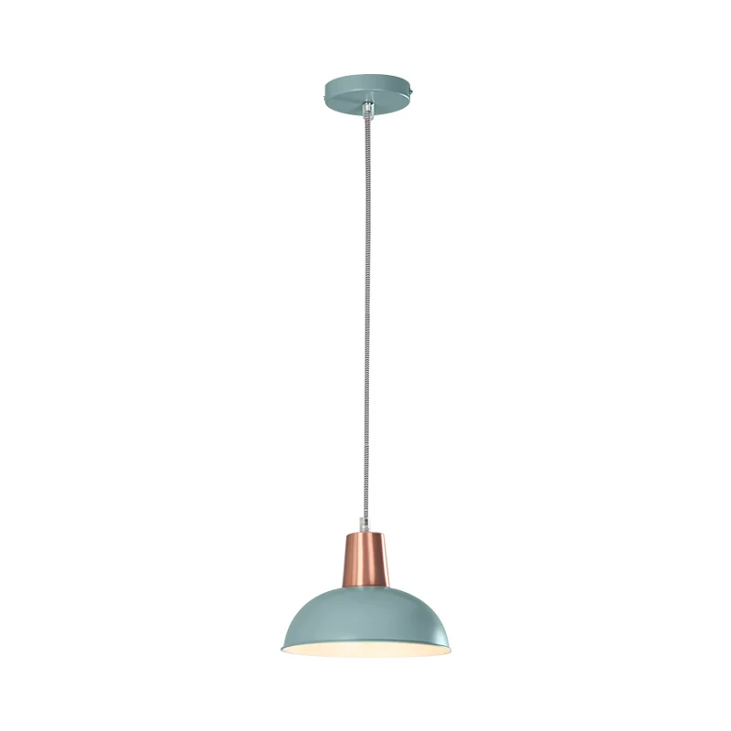 Lampe suspendue en forme de dôme en métal, luminaire décoratif d'intérieur, idéal pour un loft, un Macaron, pour un escali...