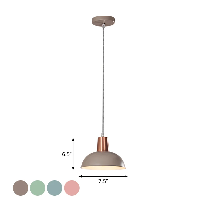 Lampe suspendue en forme de dôme en métal, luminaire décoratif d'intérieur, idéal pour un loft, un Macaron, pour un escali...