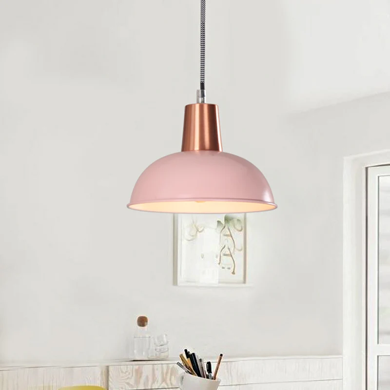 Lampe suspendue en forme de dôme en métal, luminaire décoratif d'intérieur, idéal pour un loft, un Macaron, pour un escali...