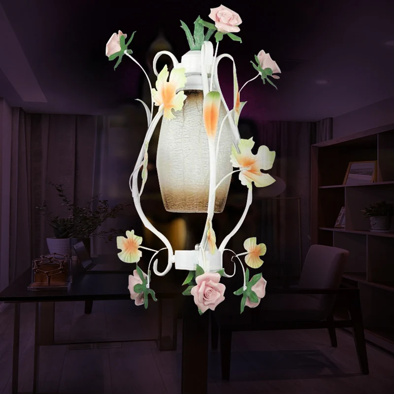 Lampe suspendue en forme de dôme en verre blanc, Style pastoral, 1 ampoule, luminaire décoratif d'intérieur, idéal pour un...