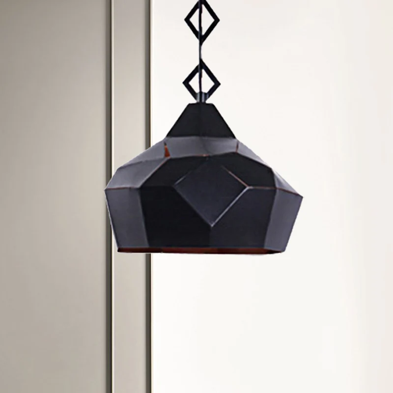 Lampe suspendue en forme de larme à 1 lumière avec chaîne en métal, lampe suspendue en fer forgé pour Restaurant Clearhalo
