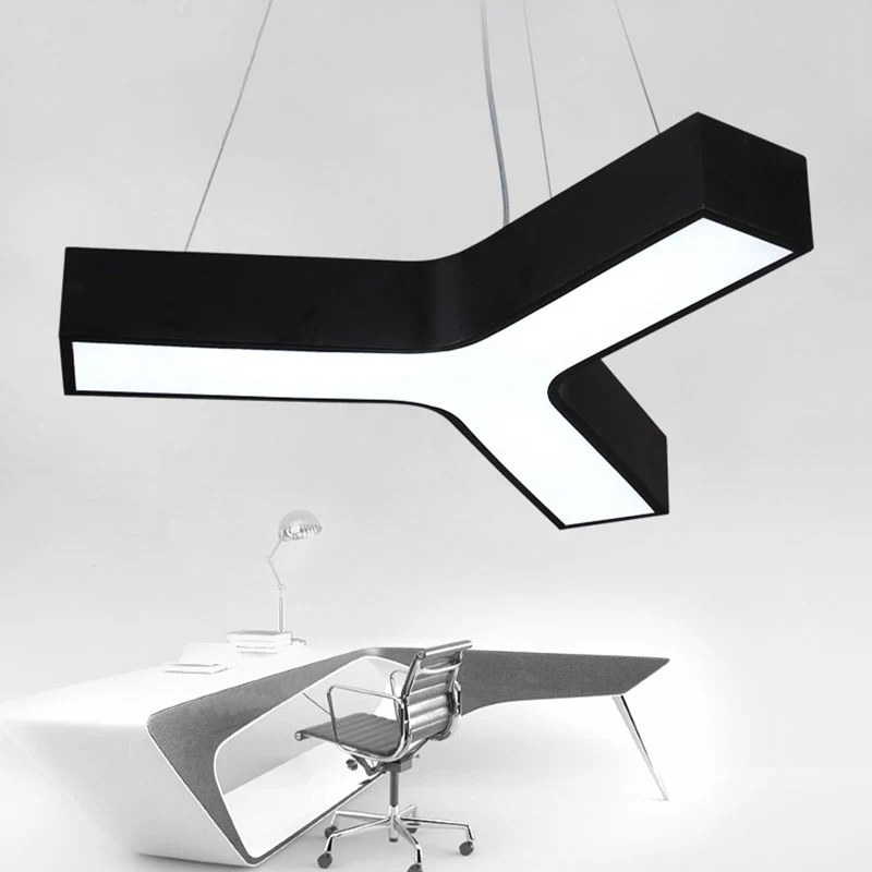 Lampe suspendue LED minimaliste, luminaire suspendu en forme de Y avec abat-jour en acrylique Clearhalo