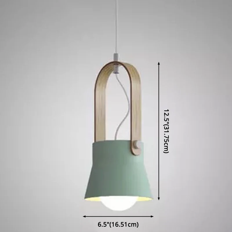 Lampe suspendue à 1 lumière à l'envers, lampe suspendue de Restaurant en métal de Style nordique moderne Clearhalo