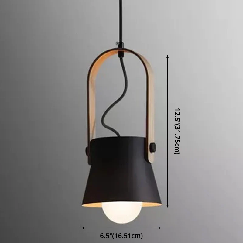 Lampe suspendue à 1 lumière à l'envers, lampe suspendue de Restaurant en métal de Style nordique moderne Clearhalo