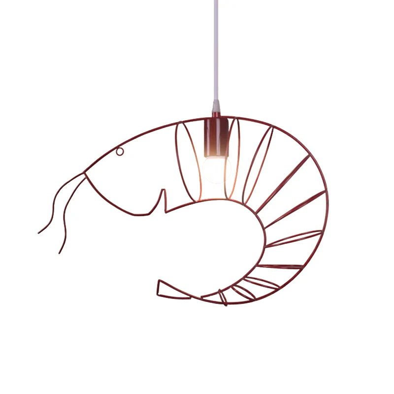 Lampe suspendue en métal à 1 lumière, rétro, élégante, noire/rouge/blanche, pour salle à manger, avec protection métalliqu...
