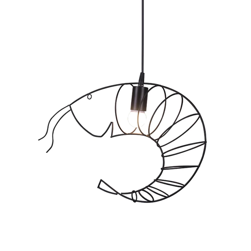 Lampe suspendue en métal à 1 lumière, rétro, élégante, noire/rouge/blanche, pour salle à manger, avec protection métalliqu...