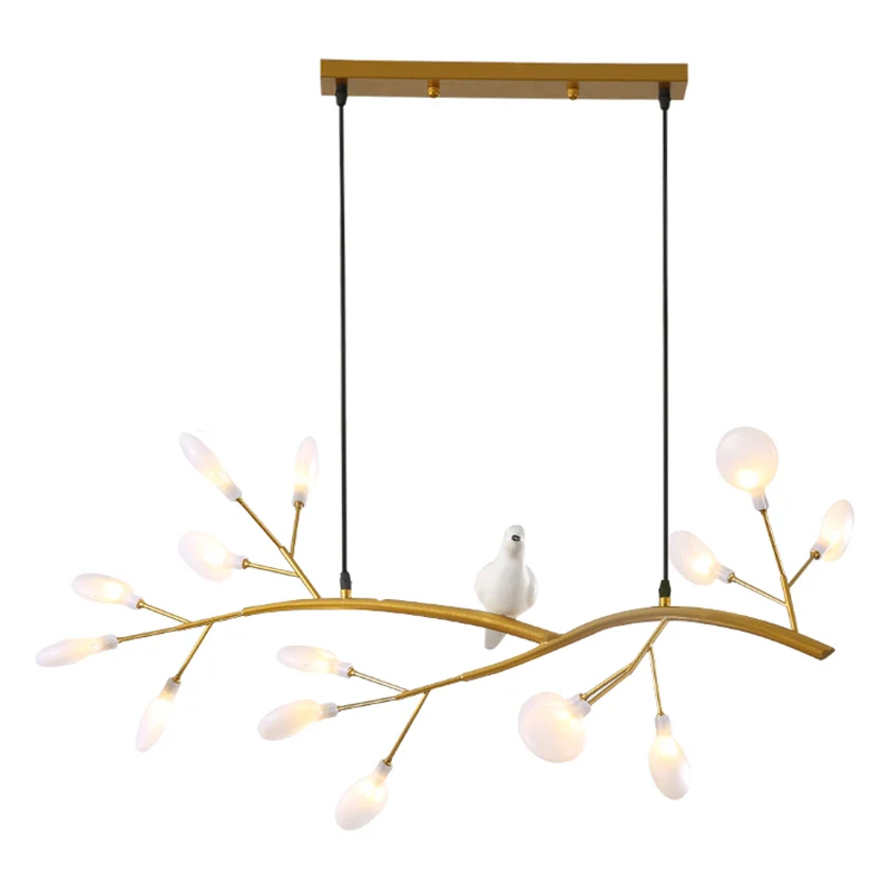 Lampe suspendue en métal postmoderne à 15 têtes, branche d'arbre, luminaire décoratif d'intérieur, idéal pour un Restauran...