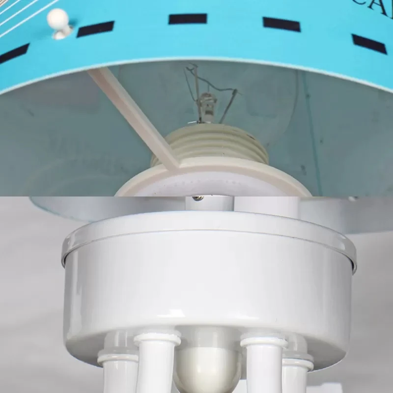 Lampe suspendue en métal pour voiture, lustre de Style moderne à cinq lumières en bleu pour chambre de garçon Clearhalo