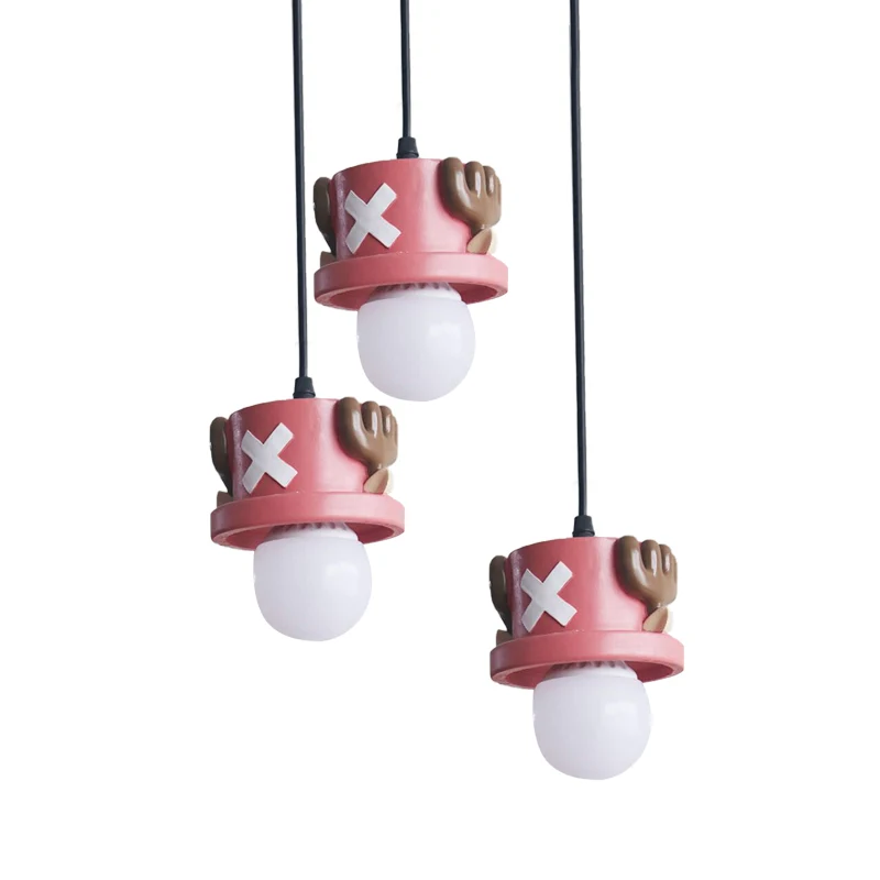 Lampe suspendue de Pirate de dessin animé, lampe suspendue rouge en résine à lumière unique pour couloir et Foyer Clearhalo