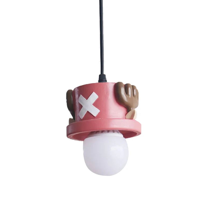 Lampe suspendue de Pirate de dessin animé, lampe suspendue rouge en résine à lumière unique pour couloir et Foyer Clearhalo