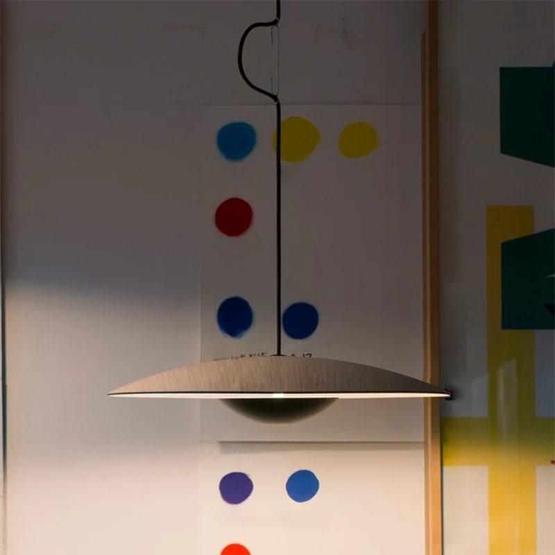 Lampe suspendue soucoupe volante en métal, lampe à Suspension minimaliste à 1 lumière pour salle à manger Clearhalo