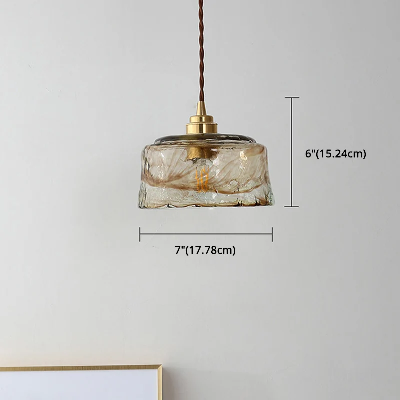 Lampe suspendue en verre de Style moderne, support de lampe en laiton, lampe de chevet avec fil de suspension réglable de...