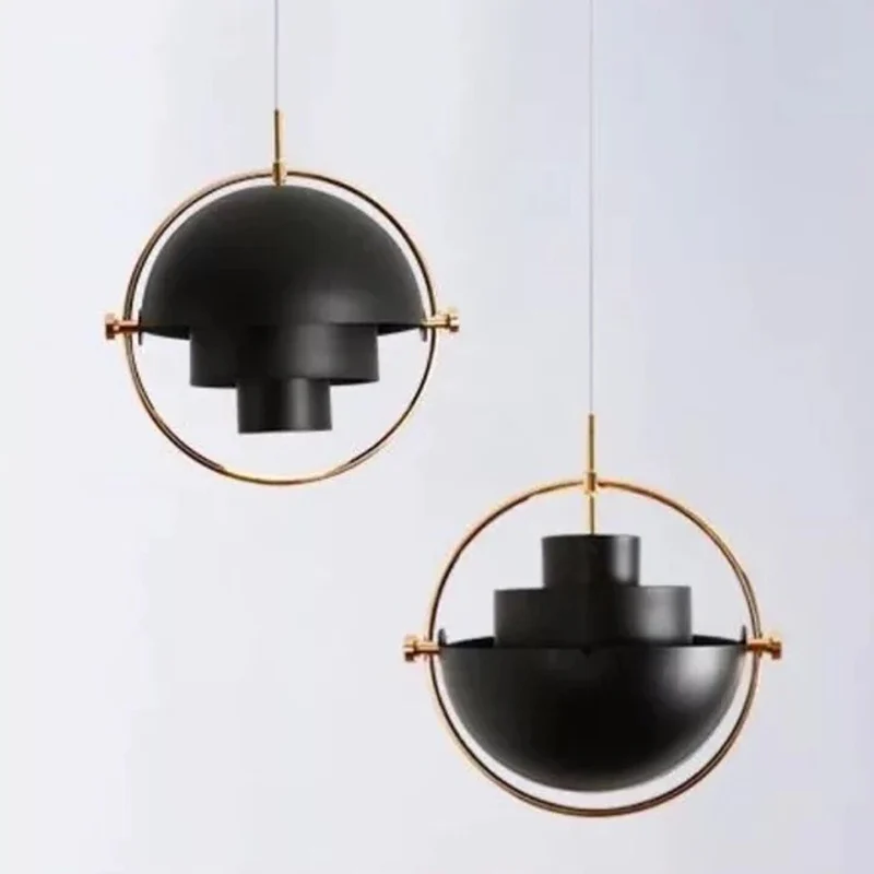 Lampe à suspension hémisphérique Mobile, design créatif en métal, plafonnier unique pour salle à manger Clearhalo