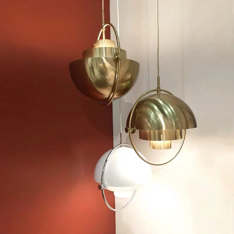 Lampe à suspension hémisphérique Mobile, design créatif en métal, plafonnier unique pour salle à manger Clearhalo