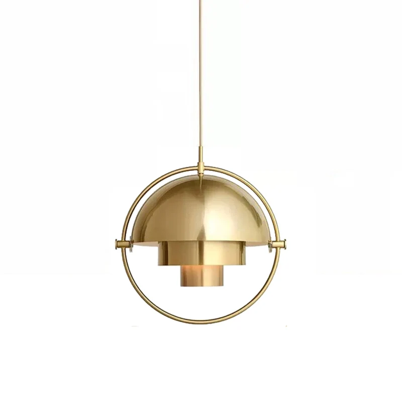 Lampe à suspension hémisphérique Mobile, design créatif en métal, plafonnier unique pour salle à manger Clearhalo