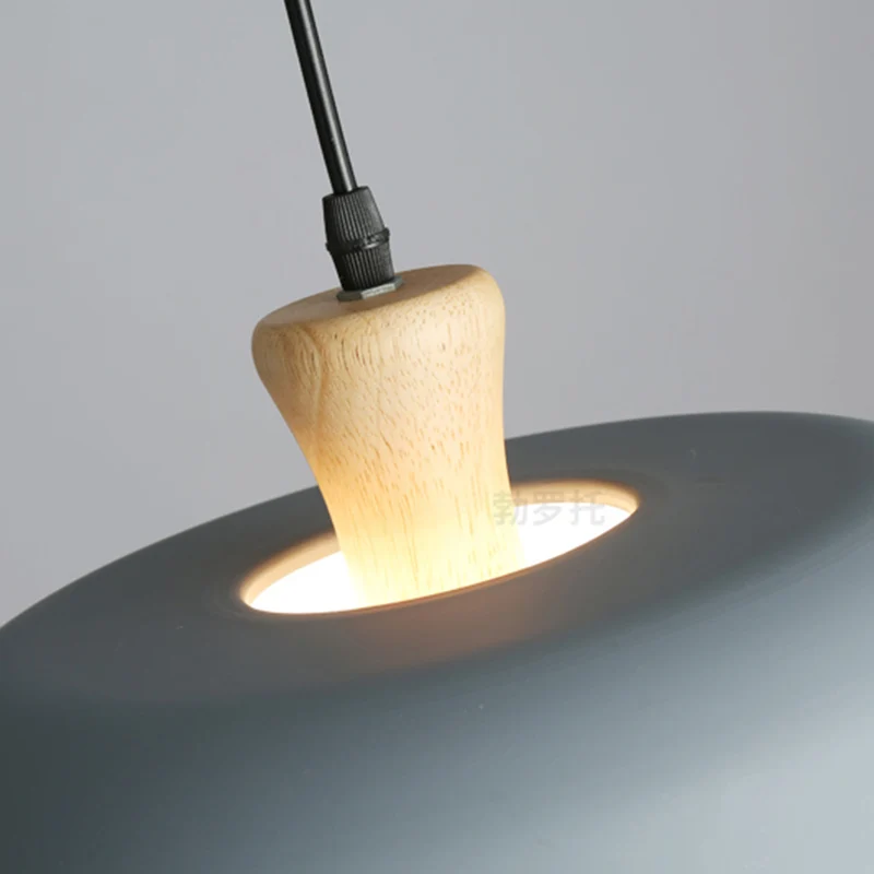 Lampe à suspension moderne en forme de tambour en métal à 1 lumière pour salle à manger en gris Clearhalo