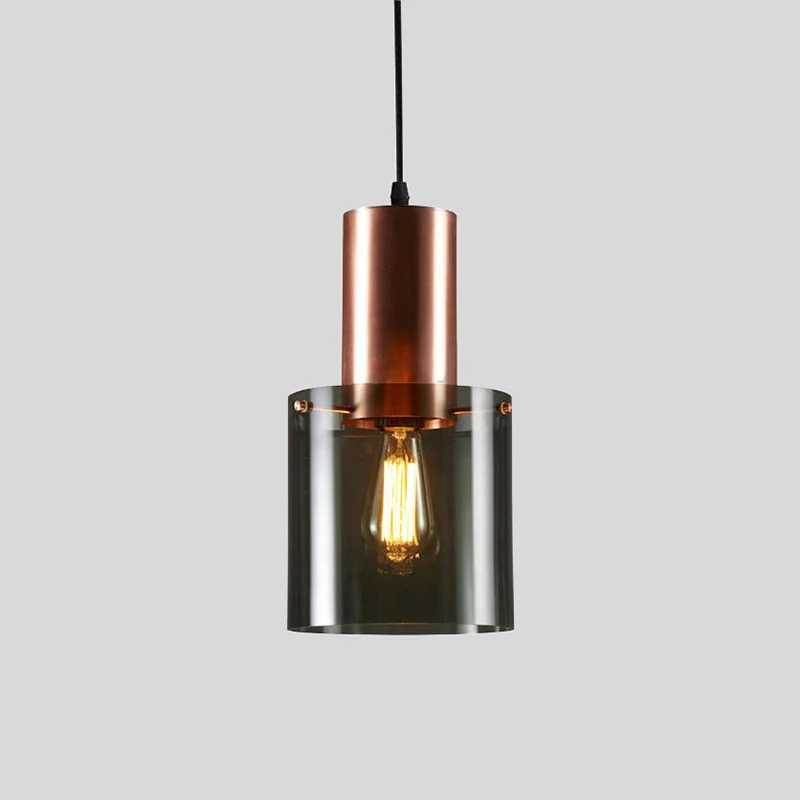Lampe à suspension de plafond postmoderne en verre à 1 lumière en forme de bouteille Clearhalo