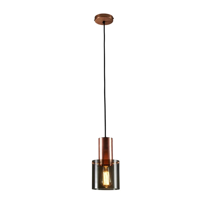 Lampe à suspension de plafond postmoderne en verre à 1 lumière en forme de bouteille Clearhalo