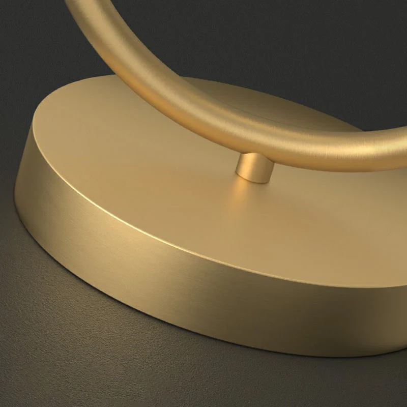 Lampe de table de chevet à 2 ampoules, finition dorée simple, avec abat-jour en verre crème et cadre ovale Clearhalo