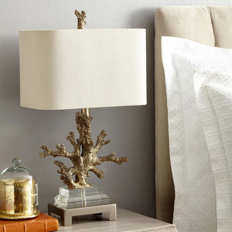 Lampe de table de chevet cuboïde en tissu traditionnel, veilleuse noire/blanche à 1 lumière avec socle en corail Clearhalo