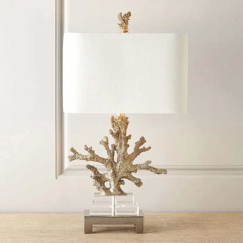 Lampe de table de chevet cuboïde en tissu traditionnel, veilleuse noire/blanche à 1 lumière avec socle en corail Clearhalo