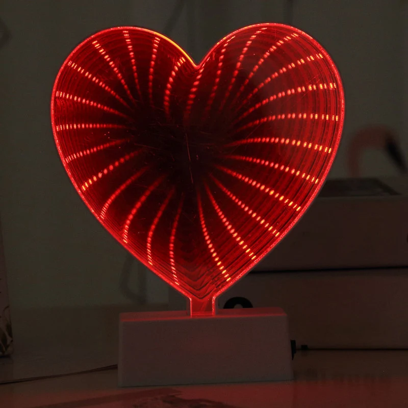 Lampe de table de chevet en plastique, signe néon, batterie blanche, LED, lampe de Table pour chambre de filles Clearhalo