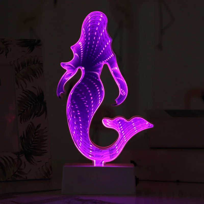 Lampe de table de chevet en plastique, signe néon, batterie blanche, LED, lampe de Table pour chambre de filles Clearhalo