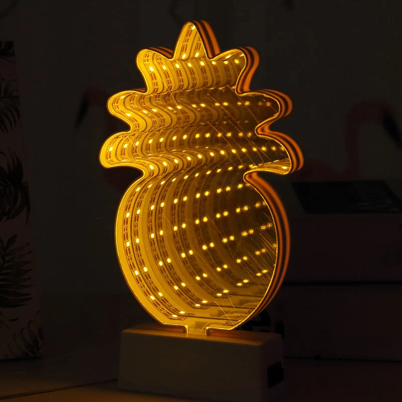 Lampe de table de chevet en plastique, signe néon, batterie blanche, LED, lampe de Table pour chambre de filles Clearhalo