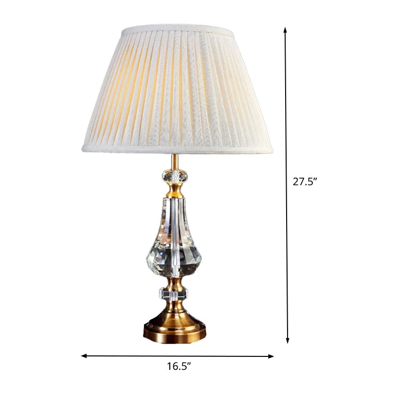 Lampe de table courbée contemporaine en cristal taillé à la main, 1 ampoule, lampe de lecture en gris Clearhalo