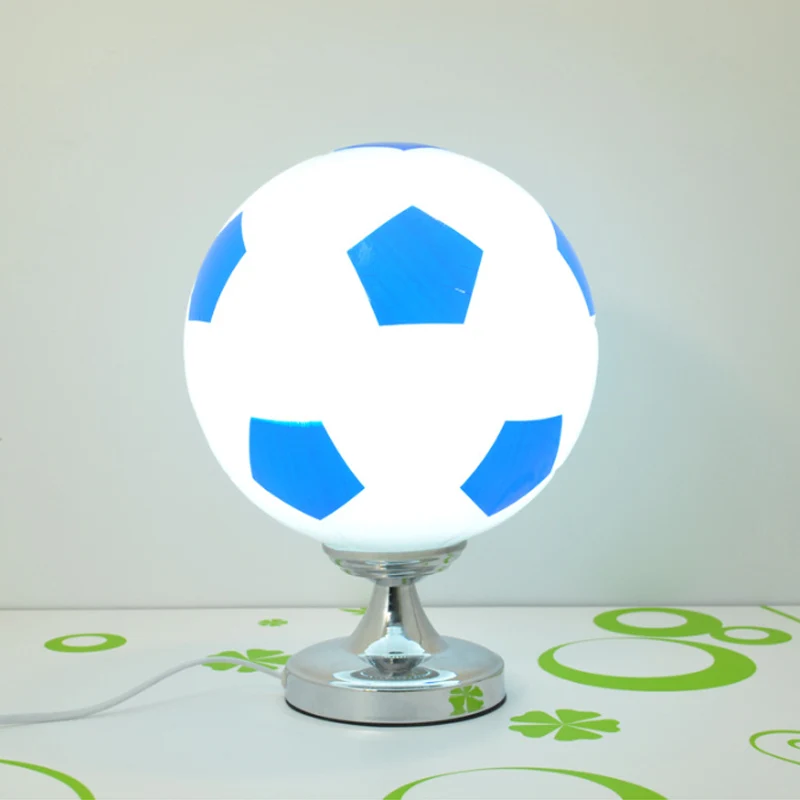 Lampe de Table de Football pour salle d'étude, verre opale, 1 tête, lampe de lecture élégante pour Sport Clearhalo
