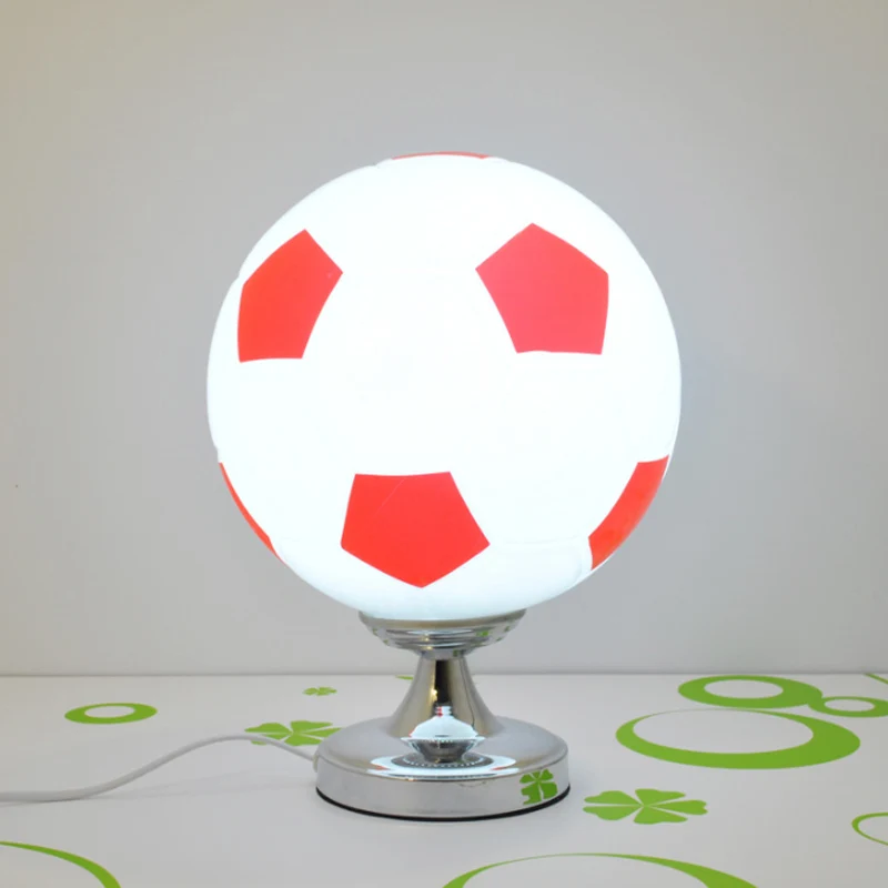 Lampe de Table de Football pour salle d'étude, verre opale, 1 tête, lampe de lecture élégante pour Sport Clearhalo
