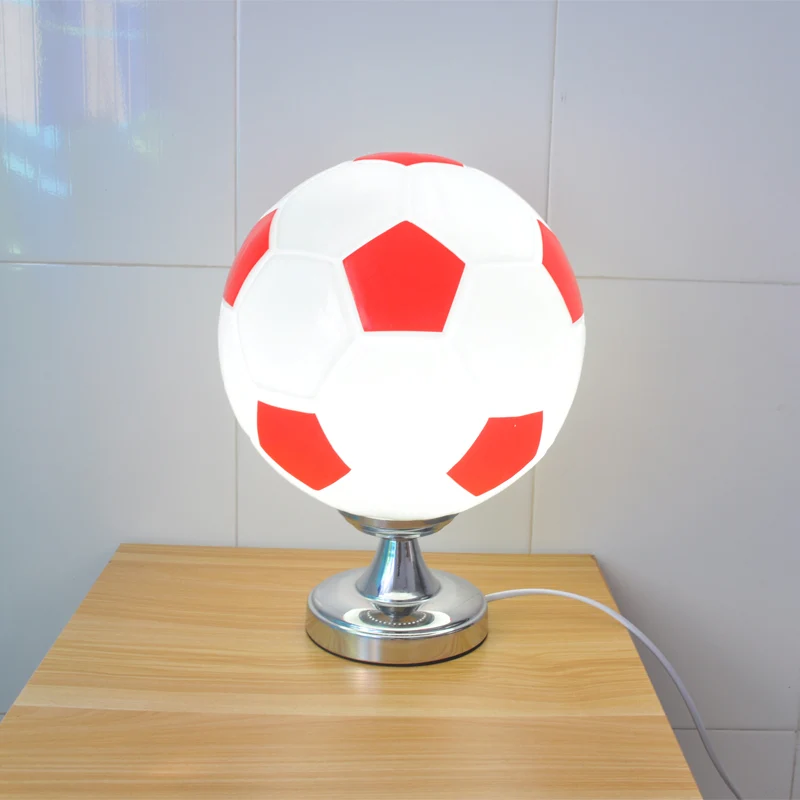 Lampe de Table de Football pour salle d'étude, verre opale, 1 tête, lampe de lecture élégante pour Sport Clearhalo