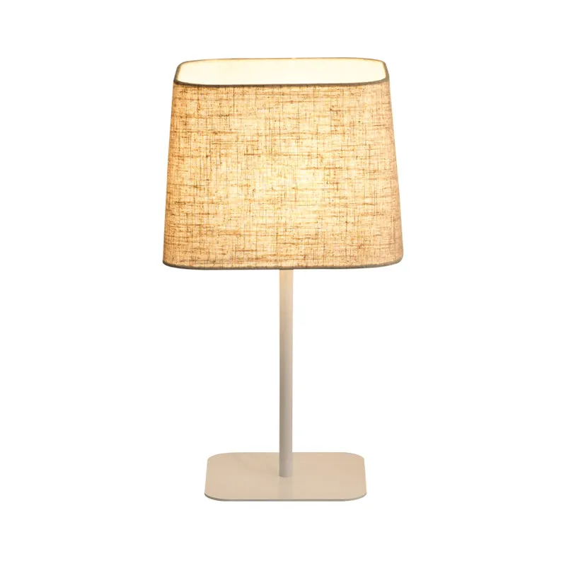 Lampe de Table de nuit blanche moderne, 1 ampoule, pour salon, bureau, avec abat-jour en tissu pagode Clearhalo