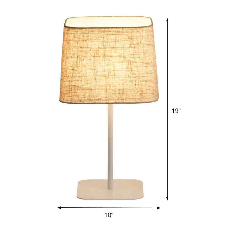 Lampe de Table de nuit blanche moderne, 1 ampoule, pour salon, bureau, avec abat-jour en tissu pagode Clearhalo