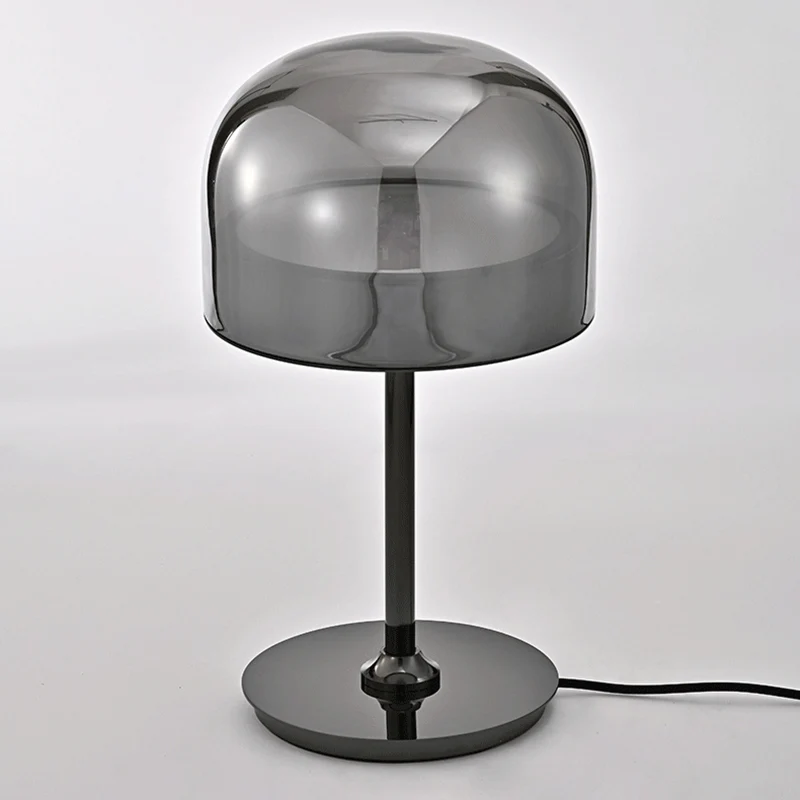 Lampe de Table de nuit en forme de dôme en verre, lampe de chevet LED de Style nordique pour chambre à coucher Clearhalo